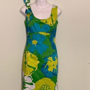 Donna Morgan Blue & Yellow Floral Sundress
